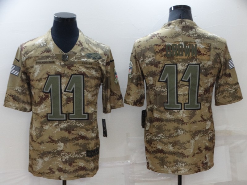 Men's Philadelphia Eagles A.J. Brown #11 Camouflage Jersey